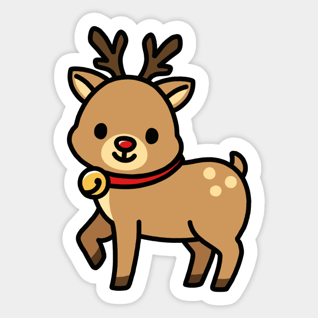 Reindeer Sticker by littlemandyart